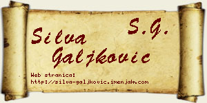 Silva Galjković vizit kartica